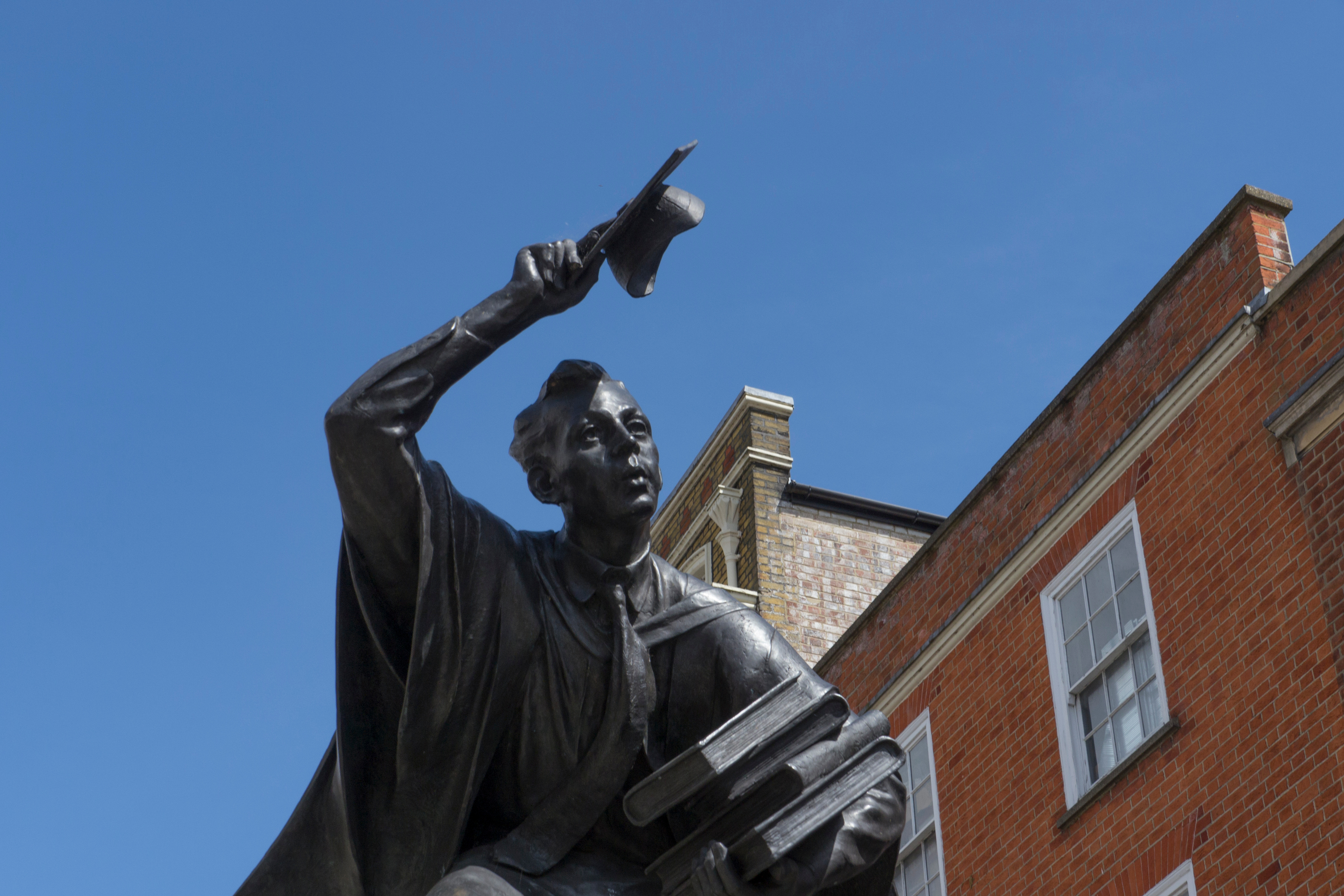 The Surrey Scholar statue on Guildford High Street